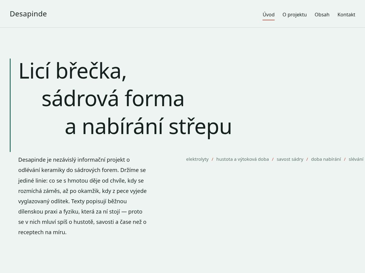 Landing-page snapshot of desapinde.world
