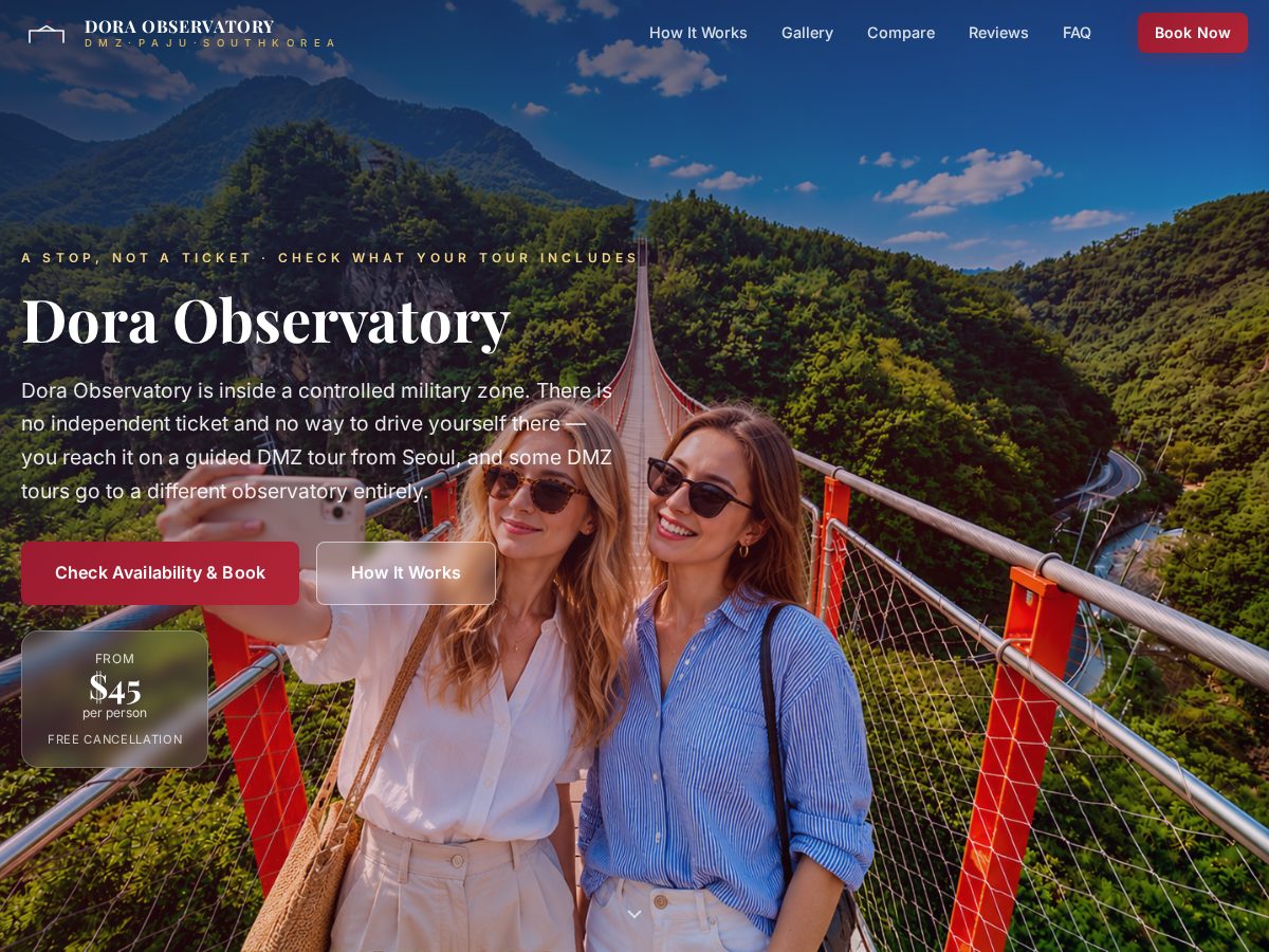 Landing-page snapshot of doraobservatory.com