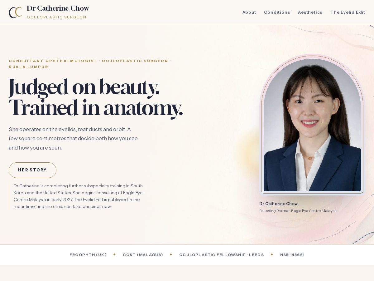Landing-page snapshot of drcatherinechow.com