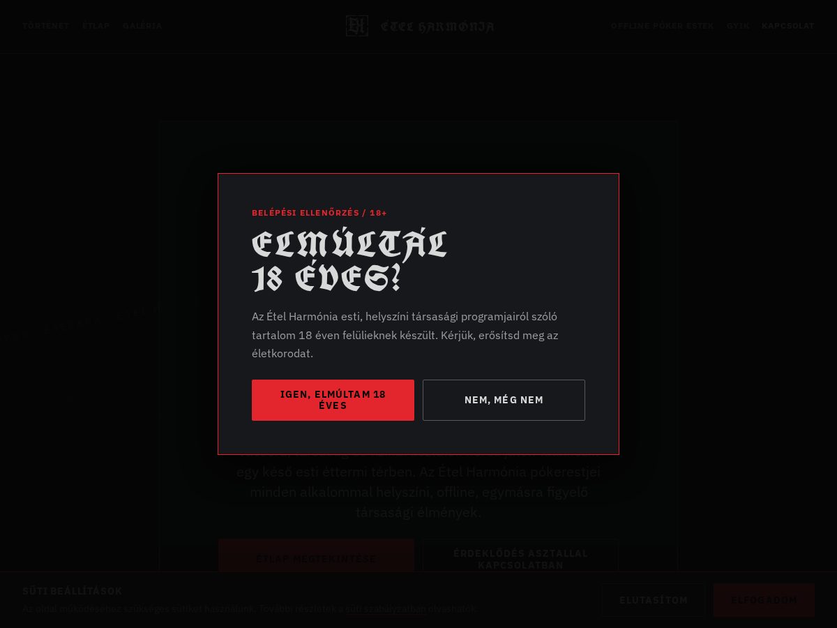 Landing-page snapshot of etelharmonia.com