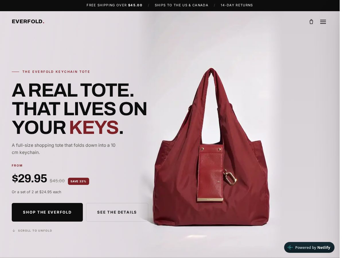 Landing-page snapshot of everfold.online