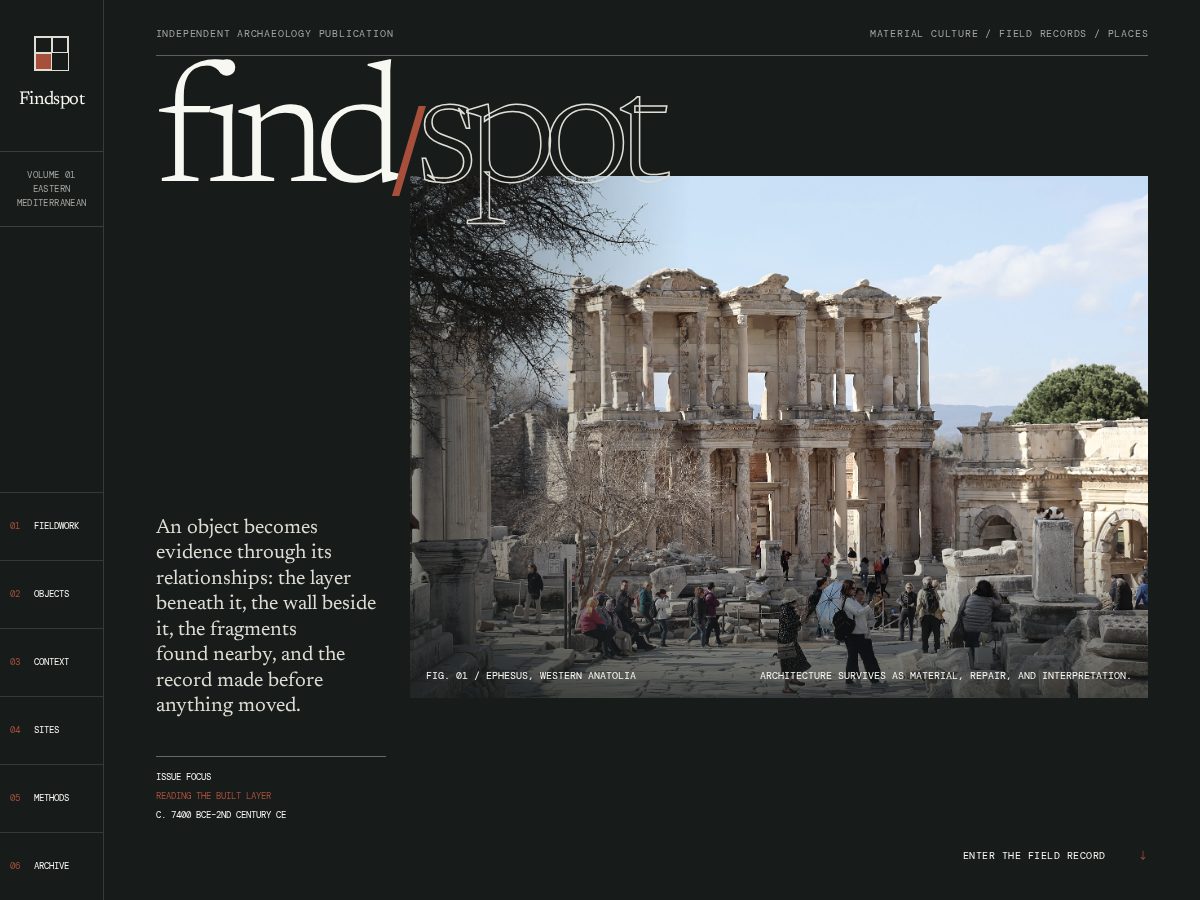 Landing-page snapshot of findspot.yoga