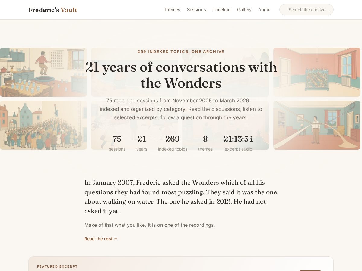 Landing-page snapshot of fredericsvault.com