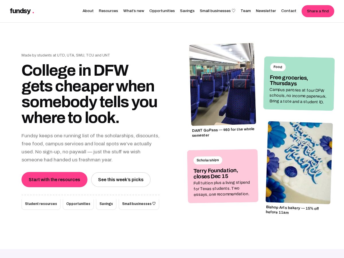Landing-page snapshot of fundsyofficial.com