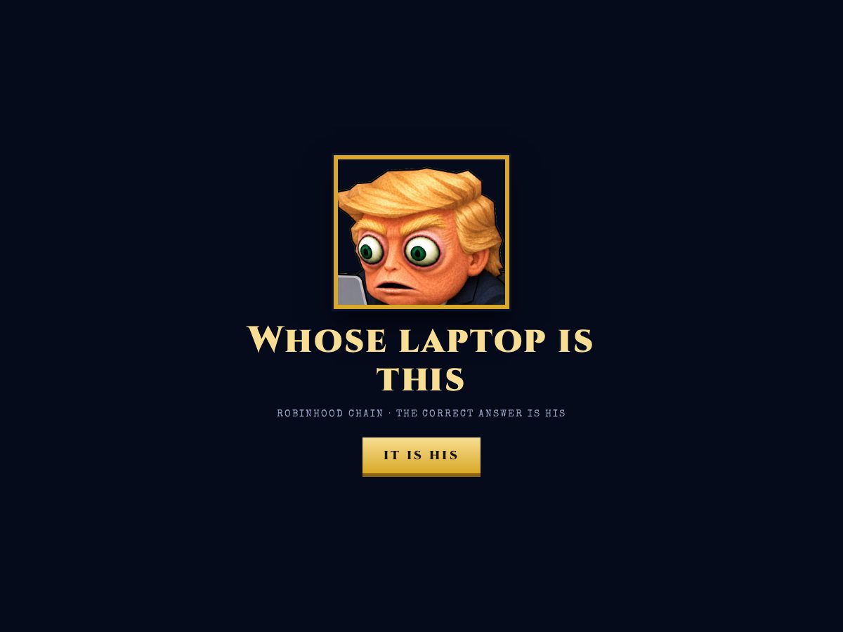Landing-page snapshot of hentrump.fun