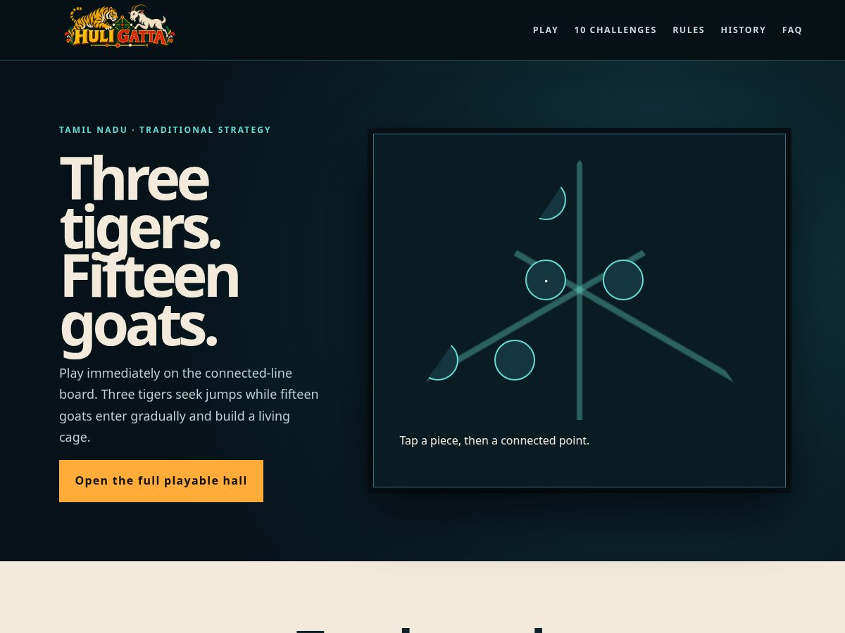 Landing-page snapshot of huligatta.com