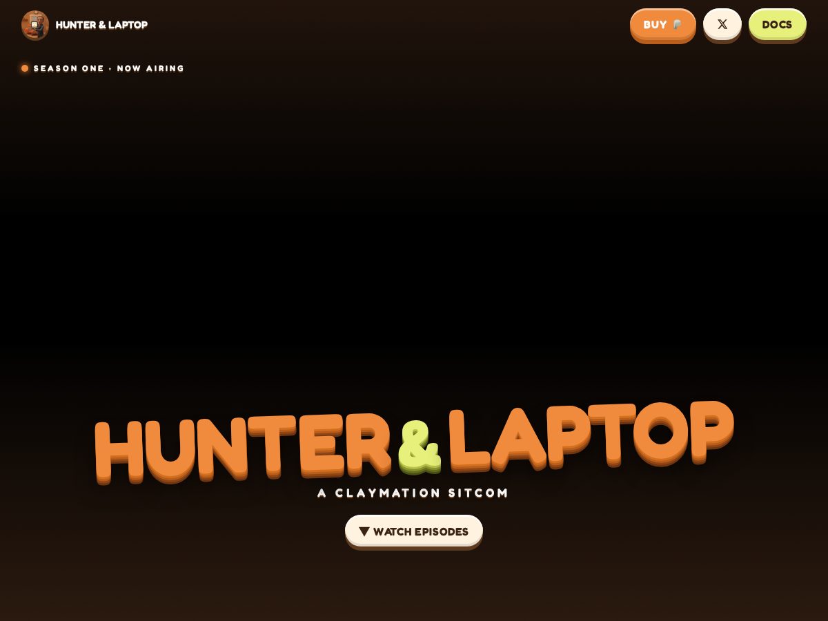 Landing-page snapshot of hunteandlaptop.xyz