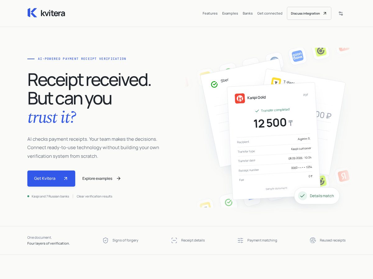 Landing-page snapshot of kvitera.tech