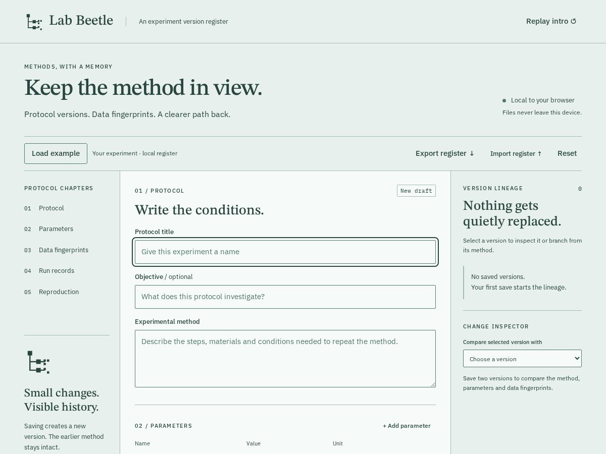 Landing-page snapshot of labbeetle.xyz