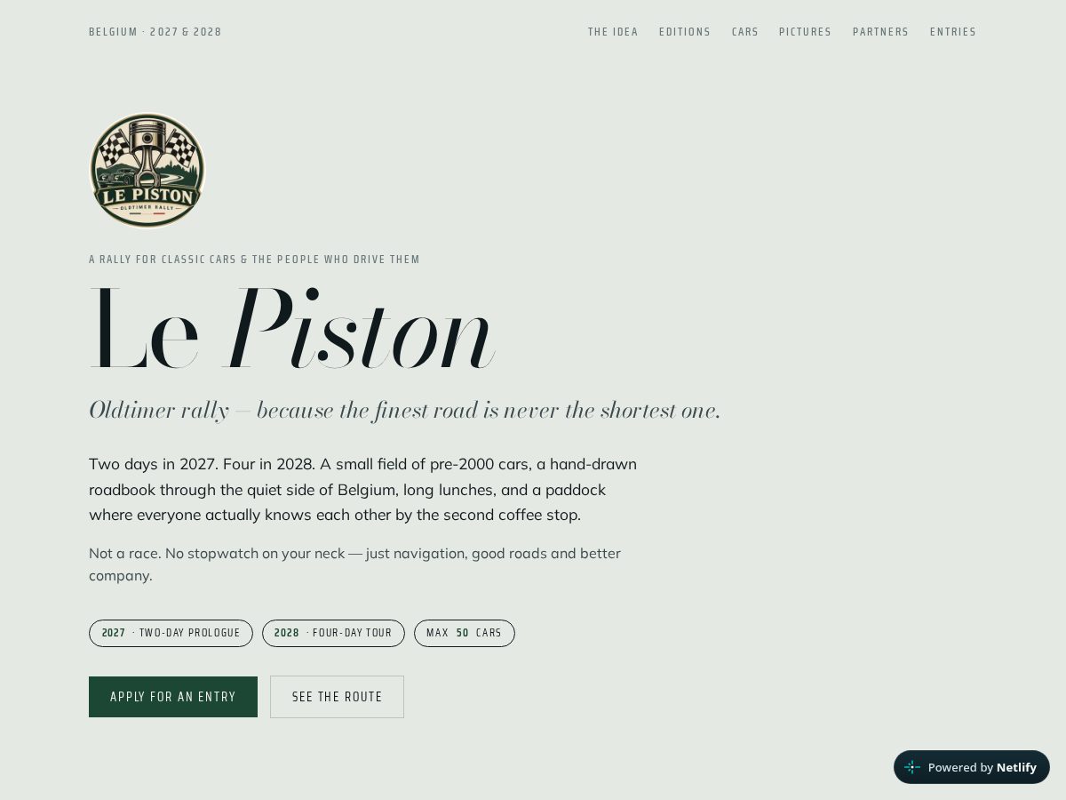 Landing-page snapshot of le-piston.com