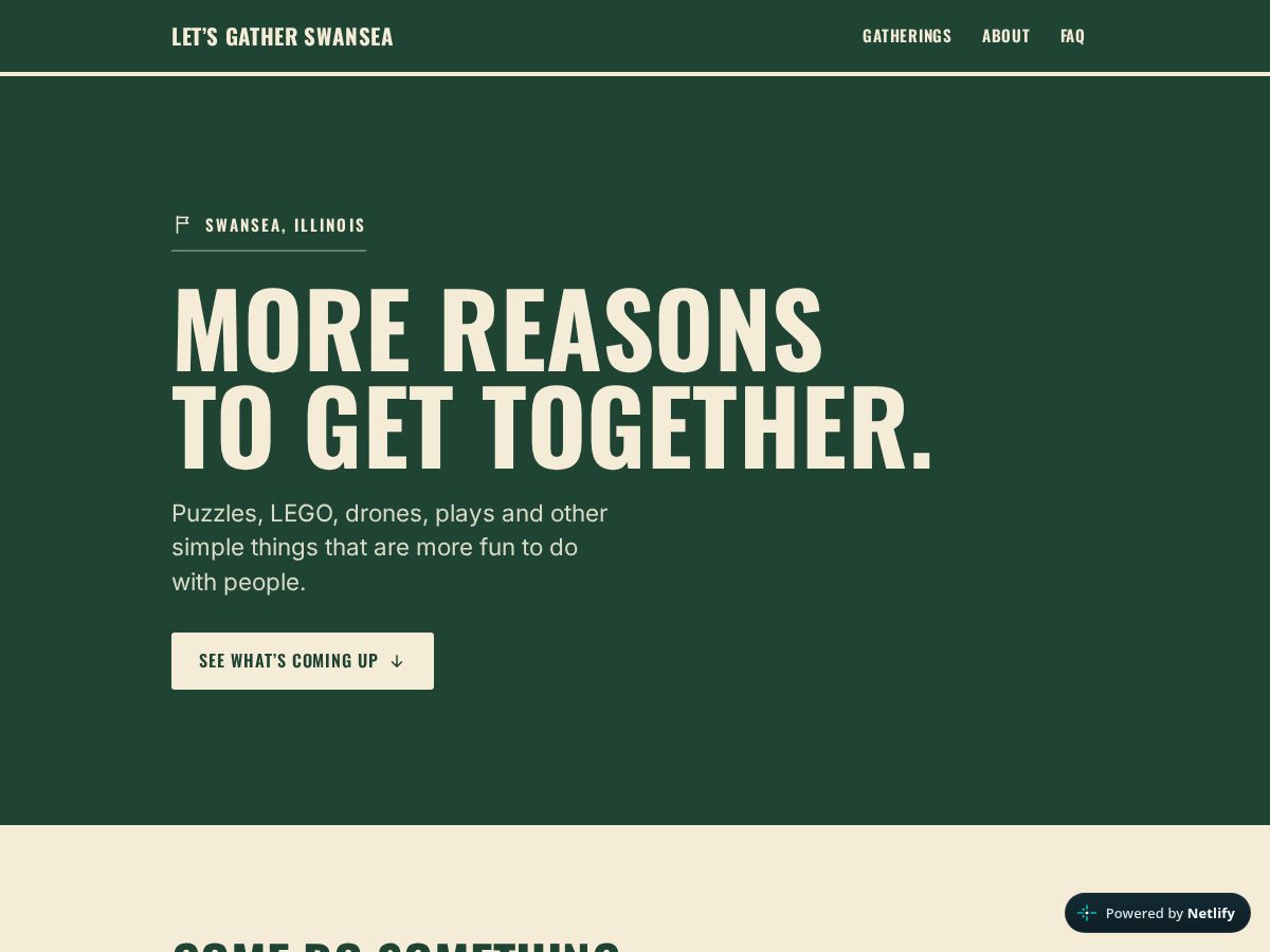 Landing-page snapshot of letsgatherswansea.com