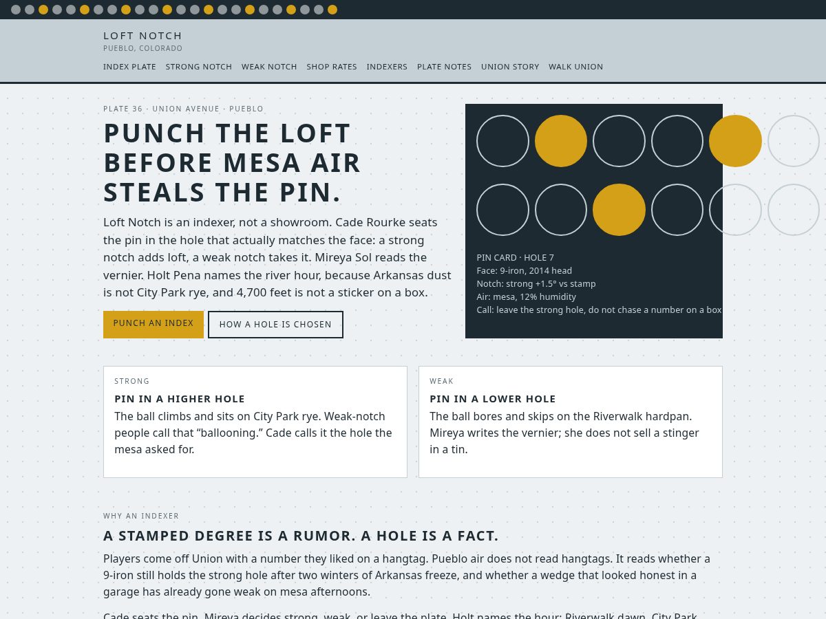 Landing-page snapshot of loftnotch.click