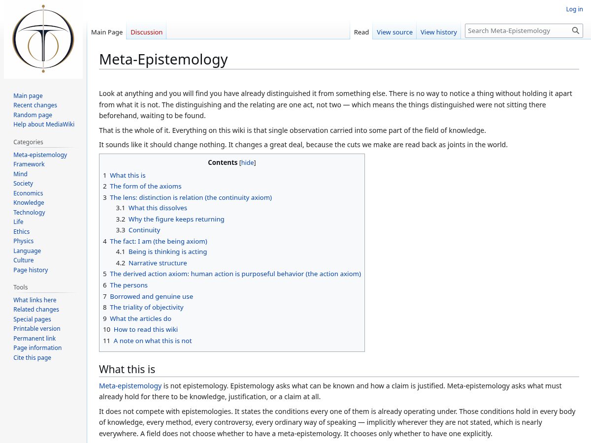 Landing-page snapshot of meta-epistemology.org