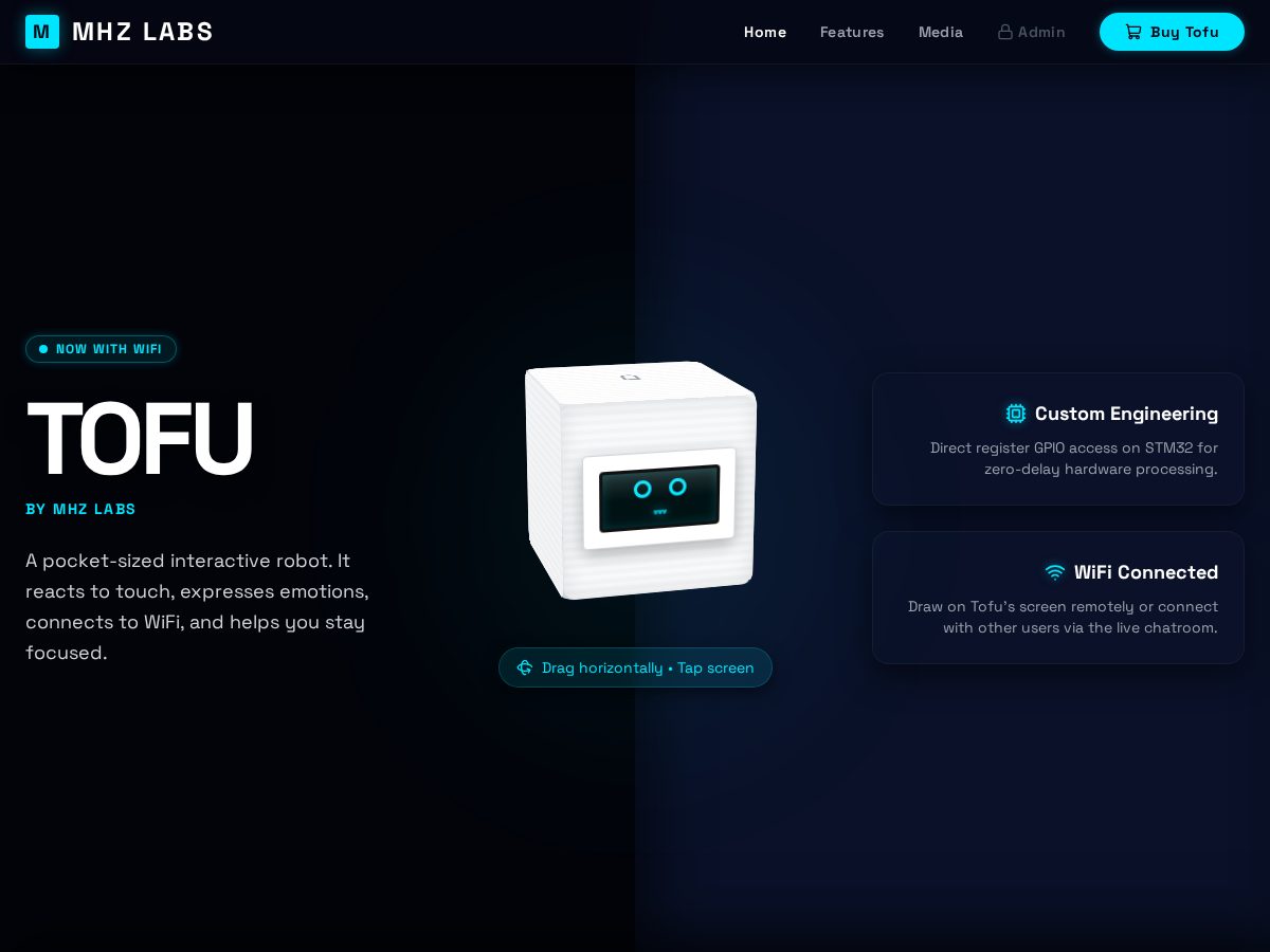 Landing-page snapshot of mhzlab.site