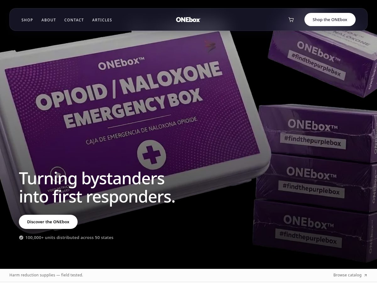 Landing-page snapshot of oneboxready.com