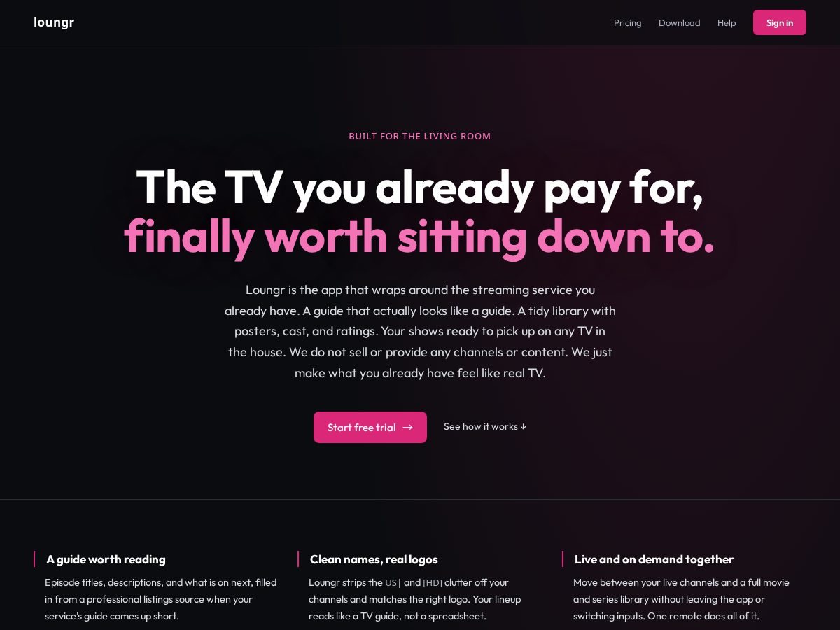 Landing-page snapshot of patternbird.com