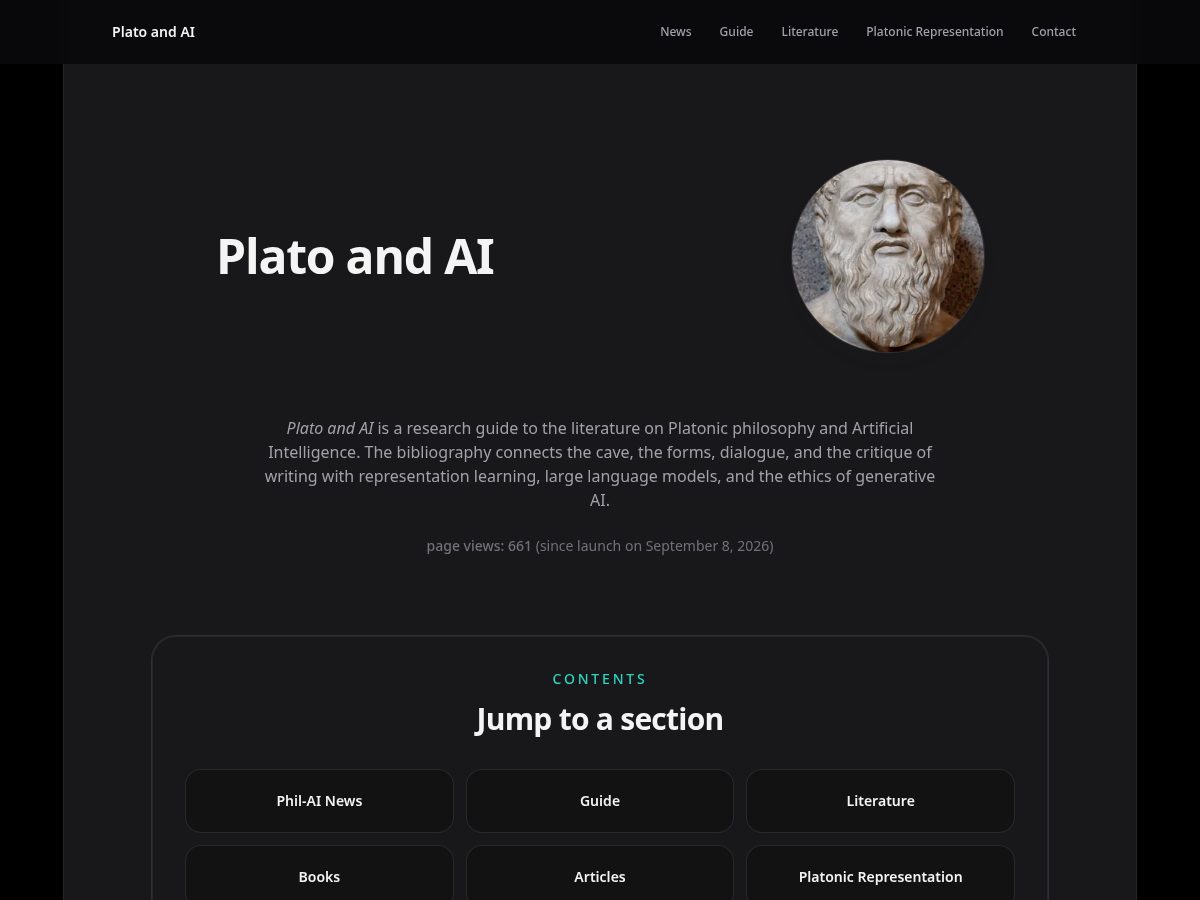 Landing-page snapshot of platoandai.com
