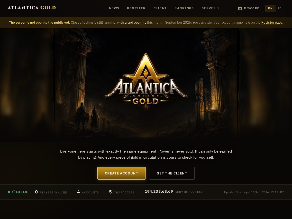 Landing-page snapshot of playaogold.com