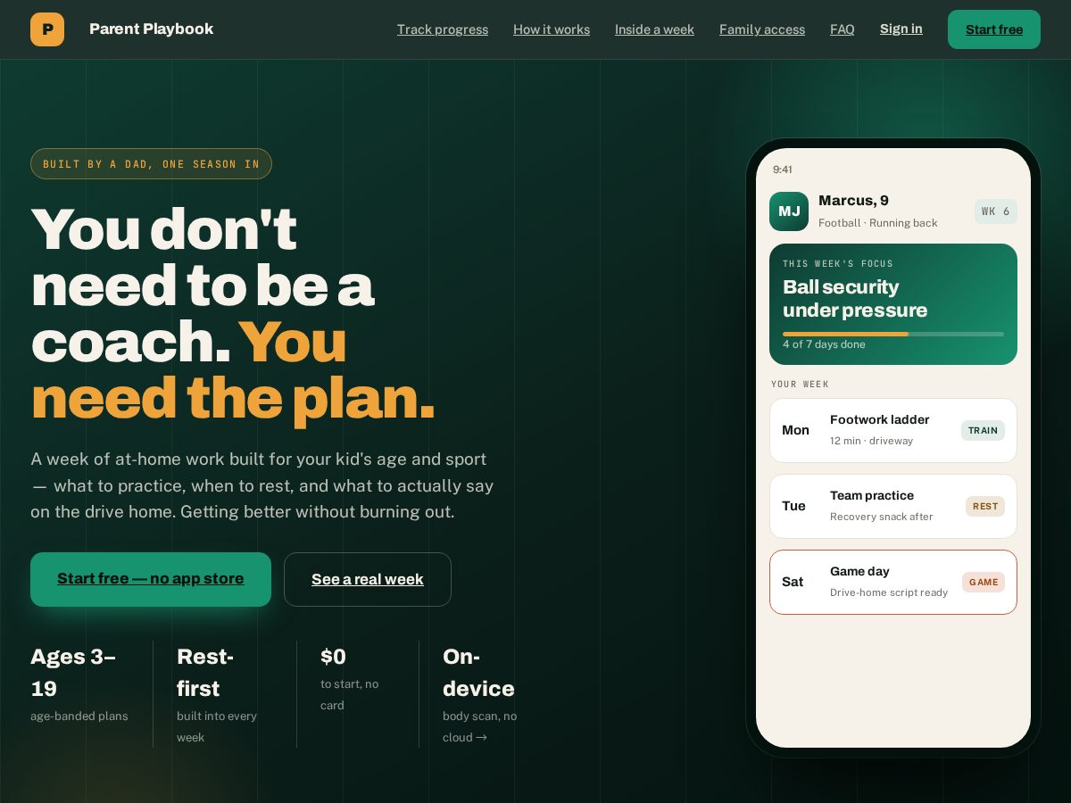 Landing-page snapshot of playbookbp.com