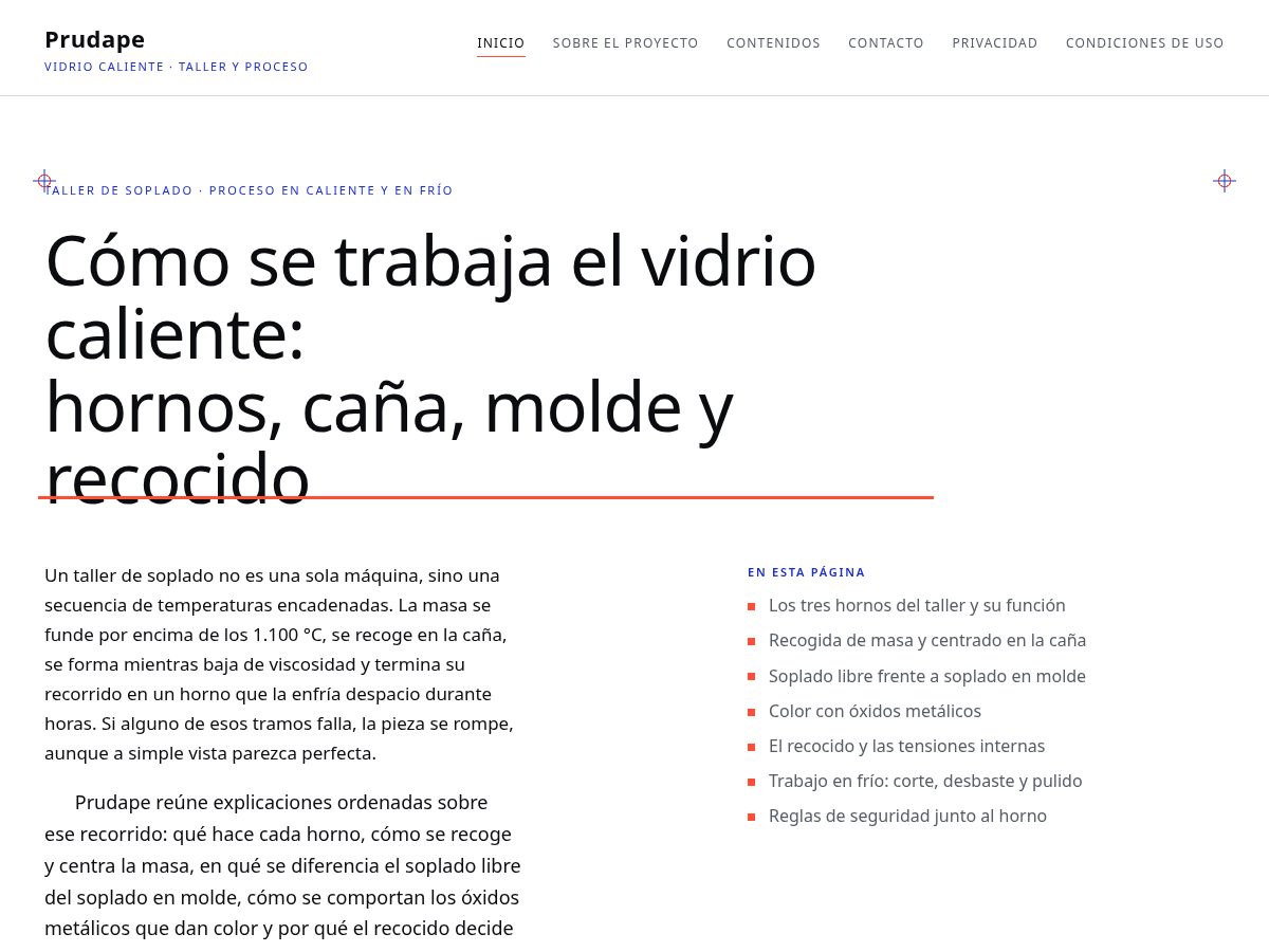 Landing-page snapshot of prudape.world