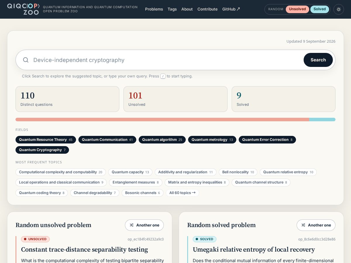 Landing-page snapshot of qiqc-op.com