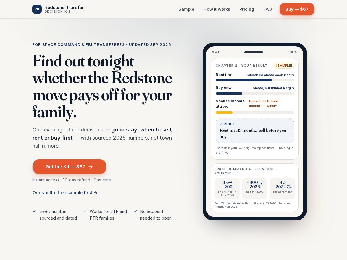 Landing-page snapshot of redstonetransferkit.com
