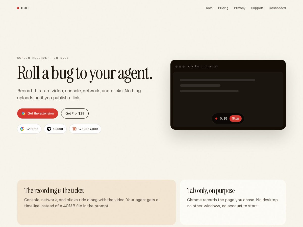 Landing-page snapshot of rollapp.pro