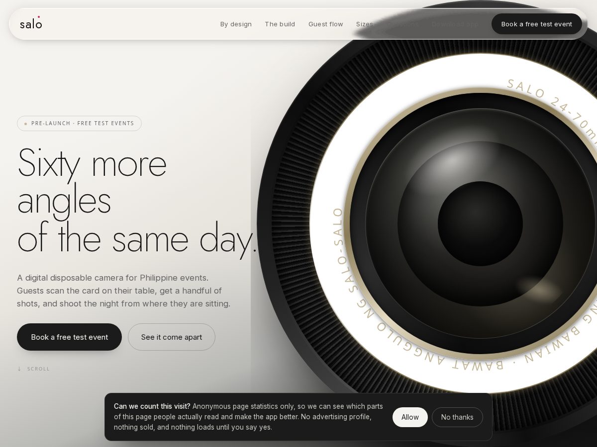 Landing-page snapshot of saloph.com