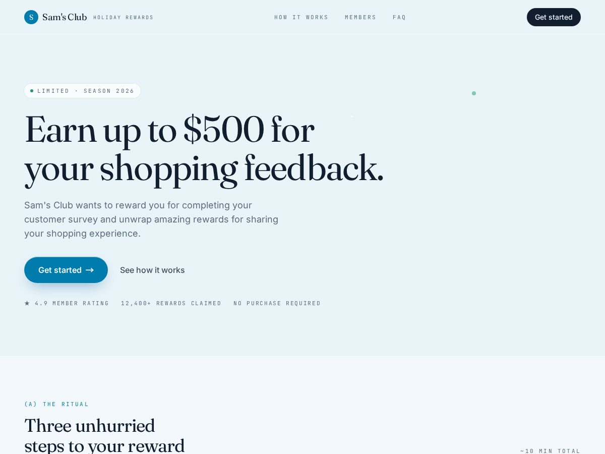 Landing-page snapshot of samfeed.online