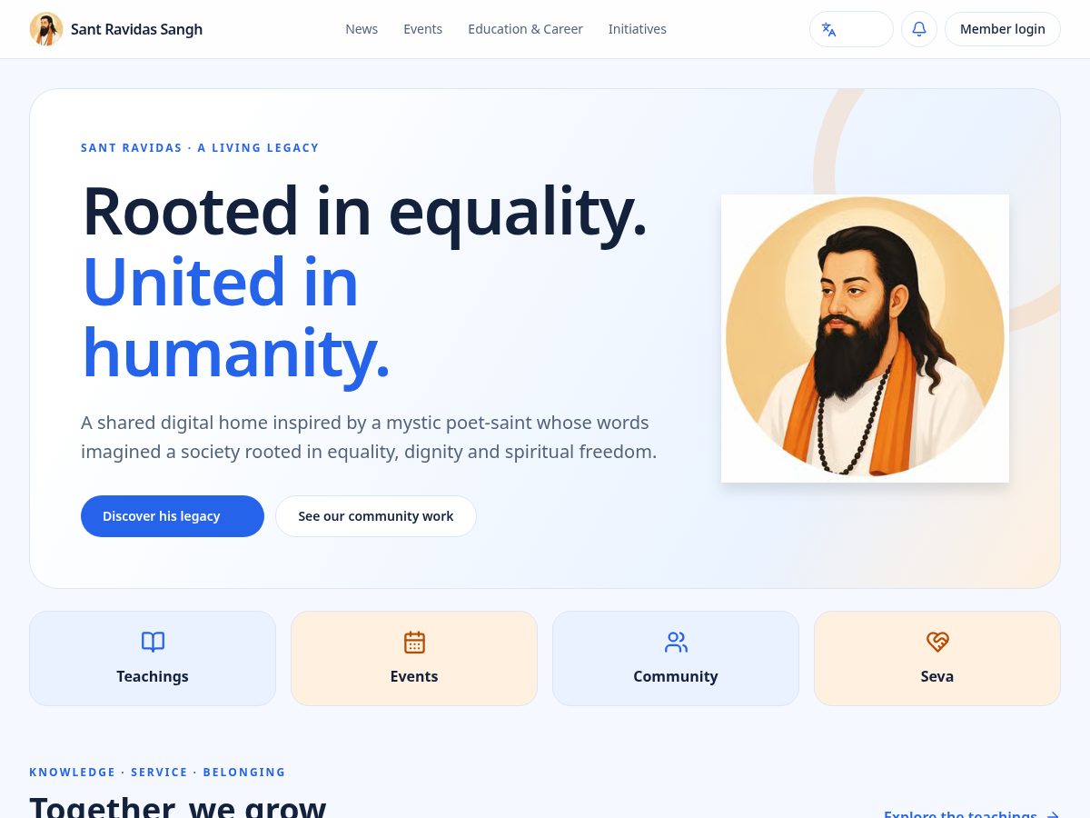 Landing-page snapshot of santravidas.com