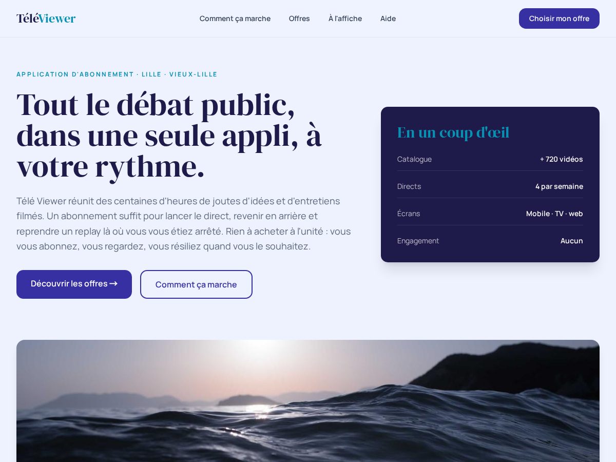 Landing-page snapshot of televiewer.pro