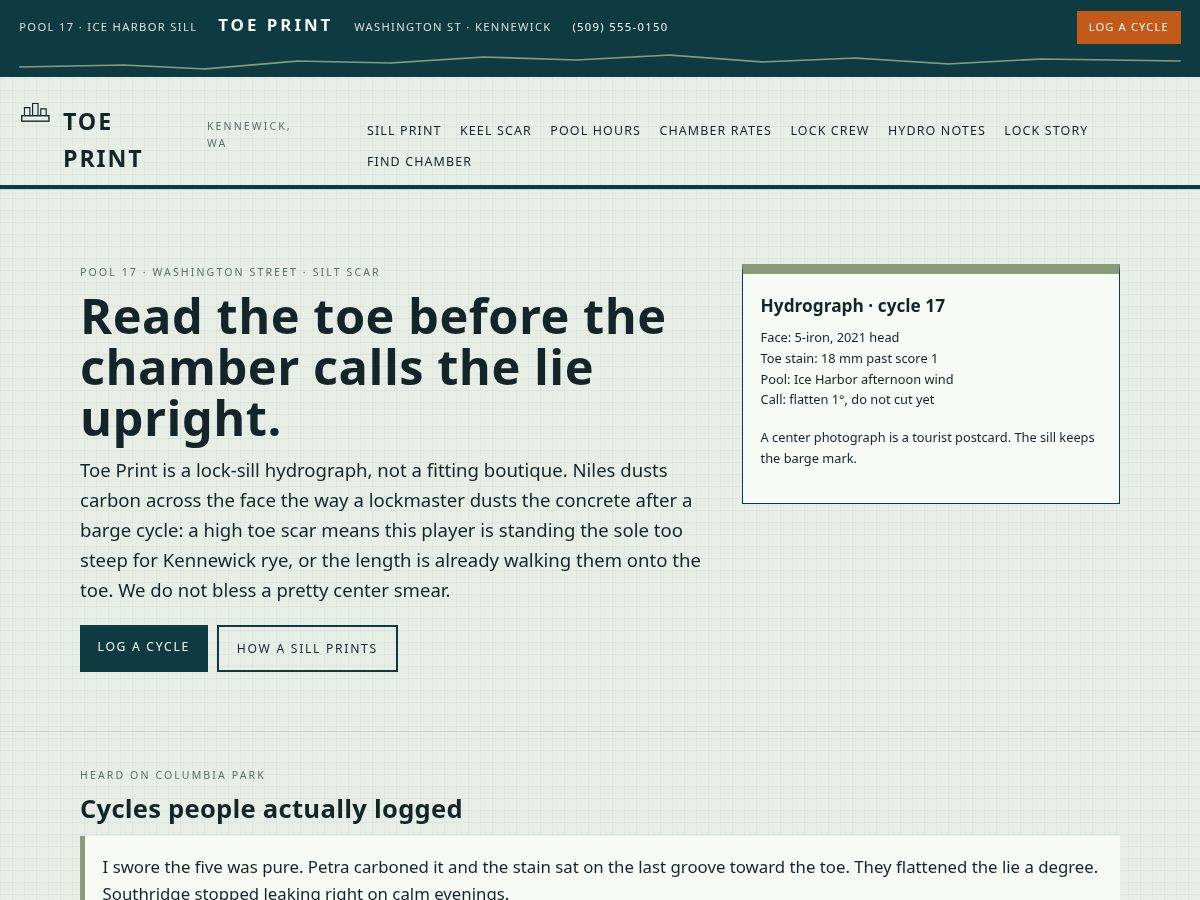 Landing-page snapshot of toeprint.click