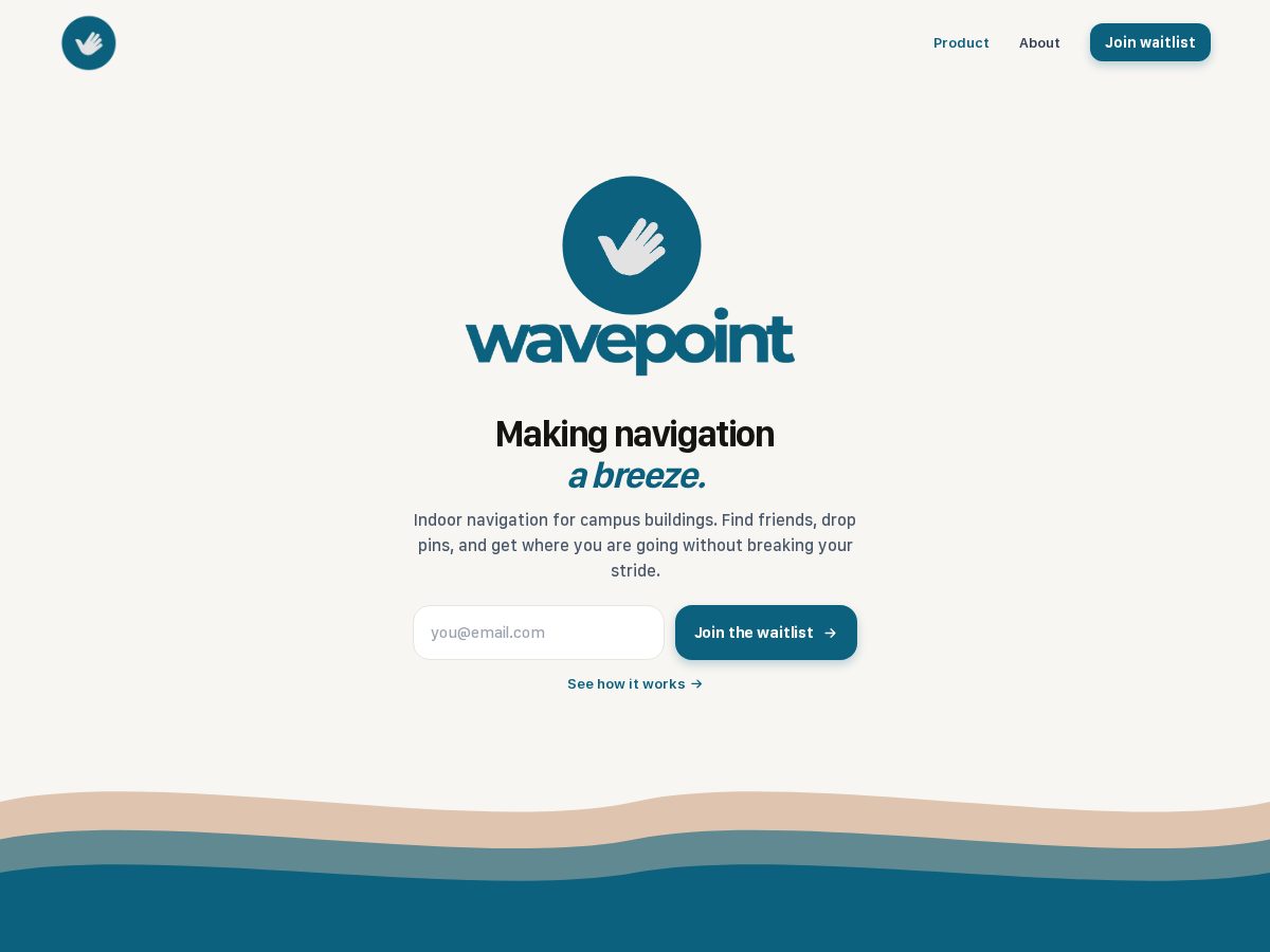 Landing-page snapshot of wavepointapp.com