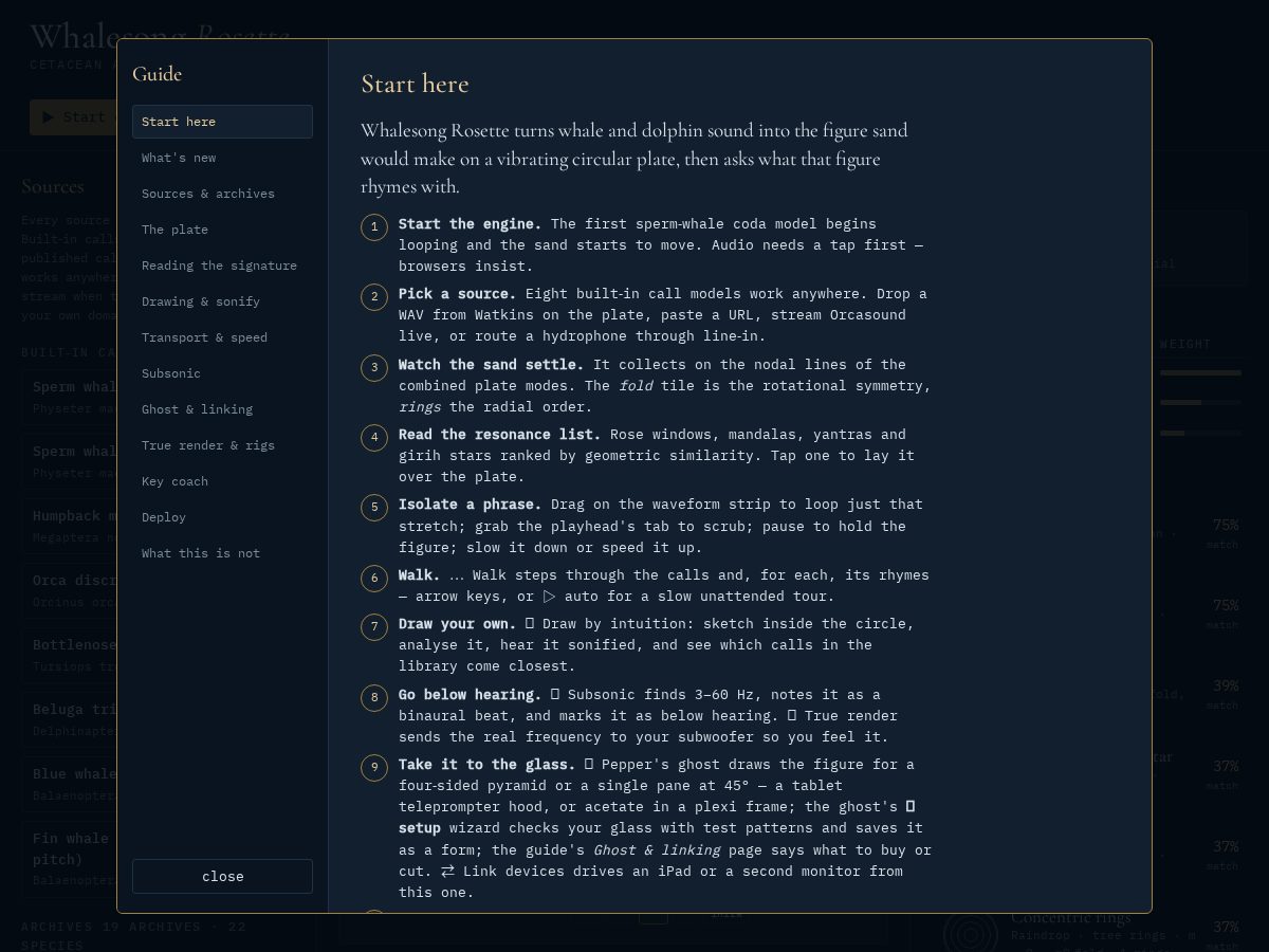 Landing-page snapshot of whalesongrosette.org