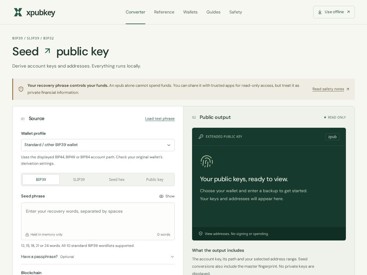 Landing-page snapshot of xpubkey.com