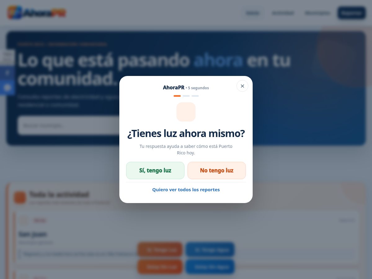 Landing-page snapshot of ahorapr.net