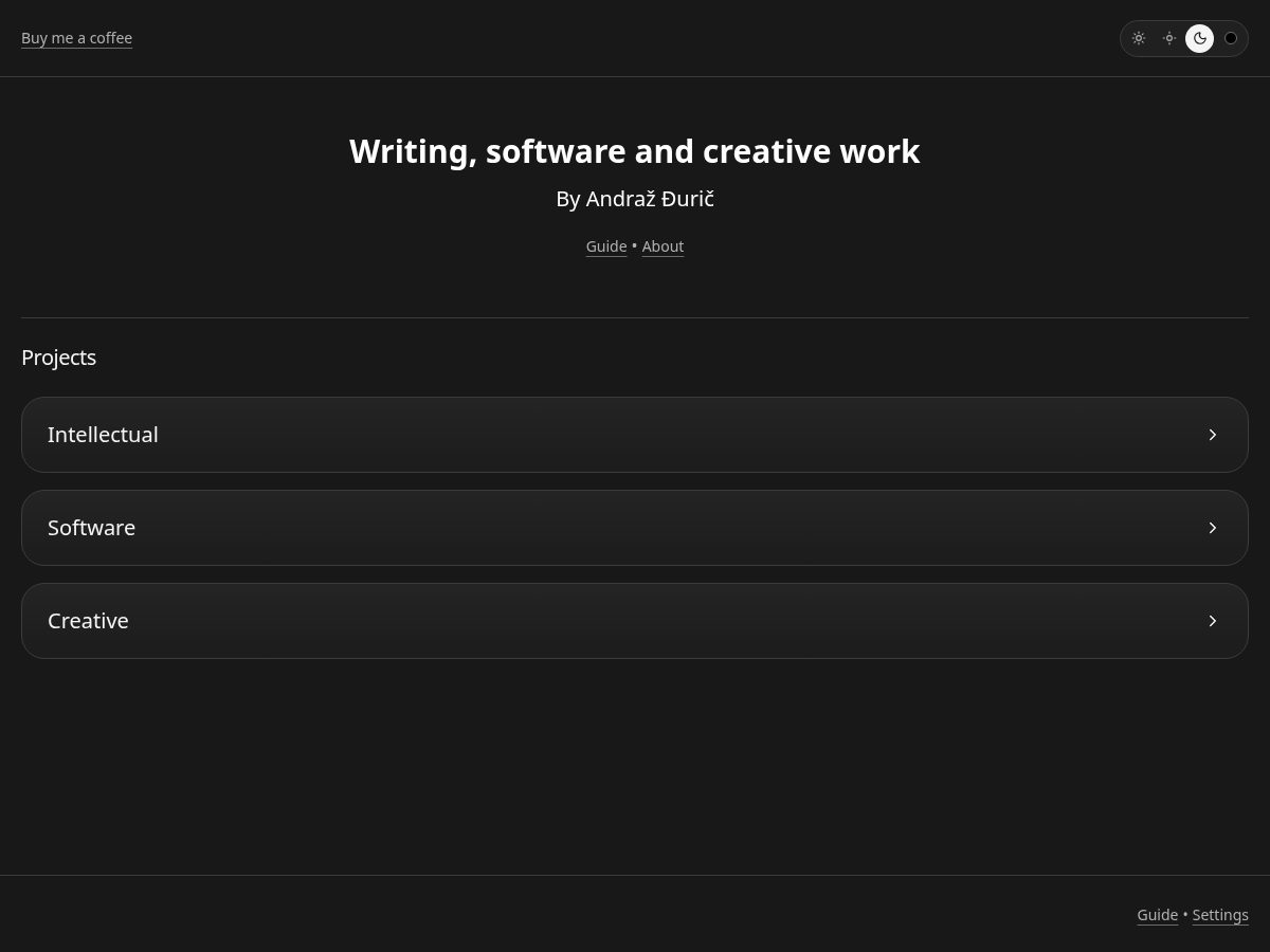 Landing-page snapshot of andrazdjuric.com