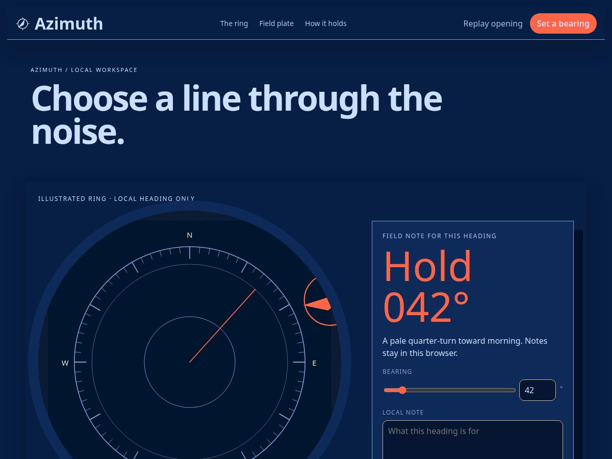 Landing-page snapshot of azimuth.website