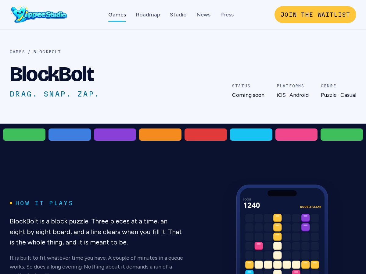 Landing-page snapshot of blockbolt.app