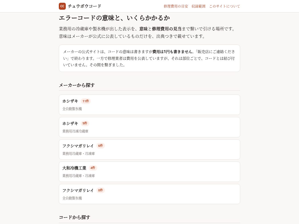 Landing-page snapshot of chubo-code.com