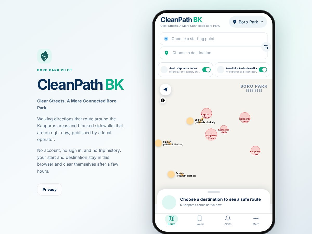 Landing-page snapshot of cleanpathbk.com