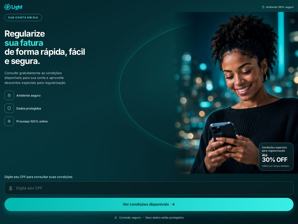 Landing-page snapshot of consultefaturas.online