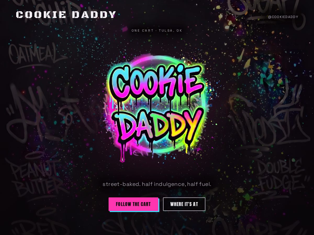 Landing-page snapshot of cookie-daddy.com
