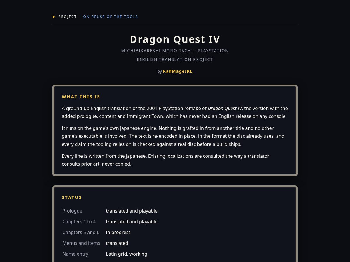 Landing-page snapshot of dq4translation.com