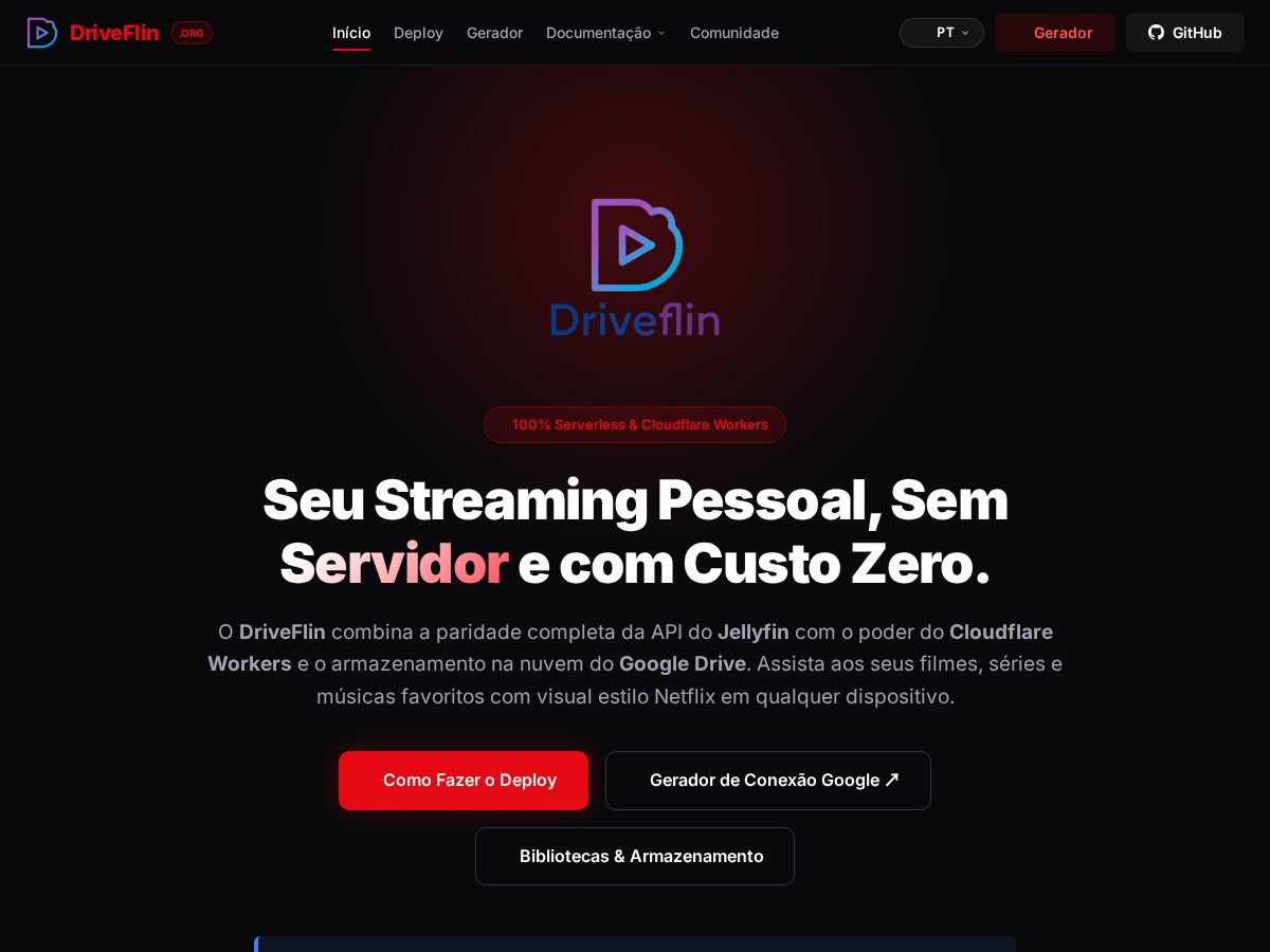 Landing-page snapshot of driveflin.org