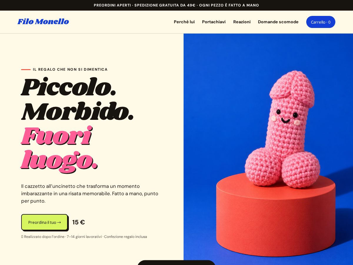 Landing-page snapshot of filomonello.com