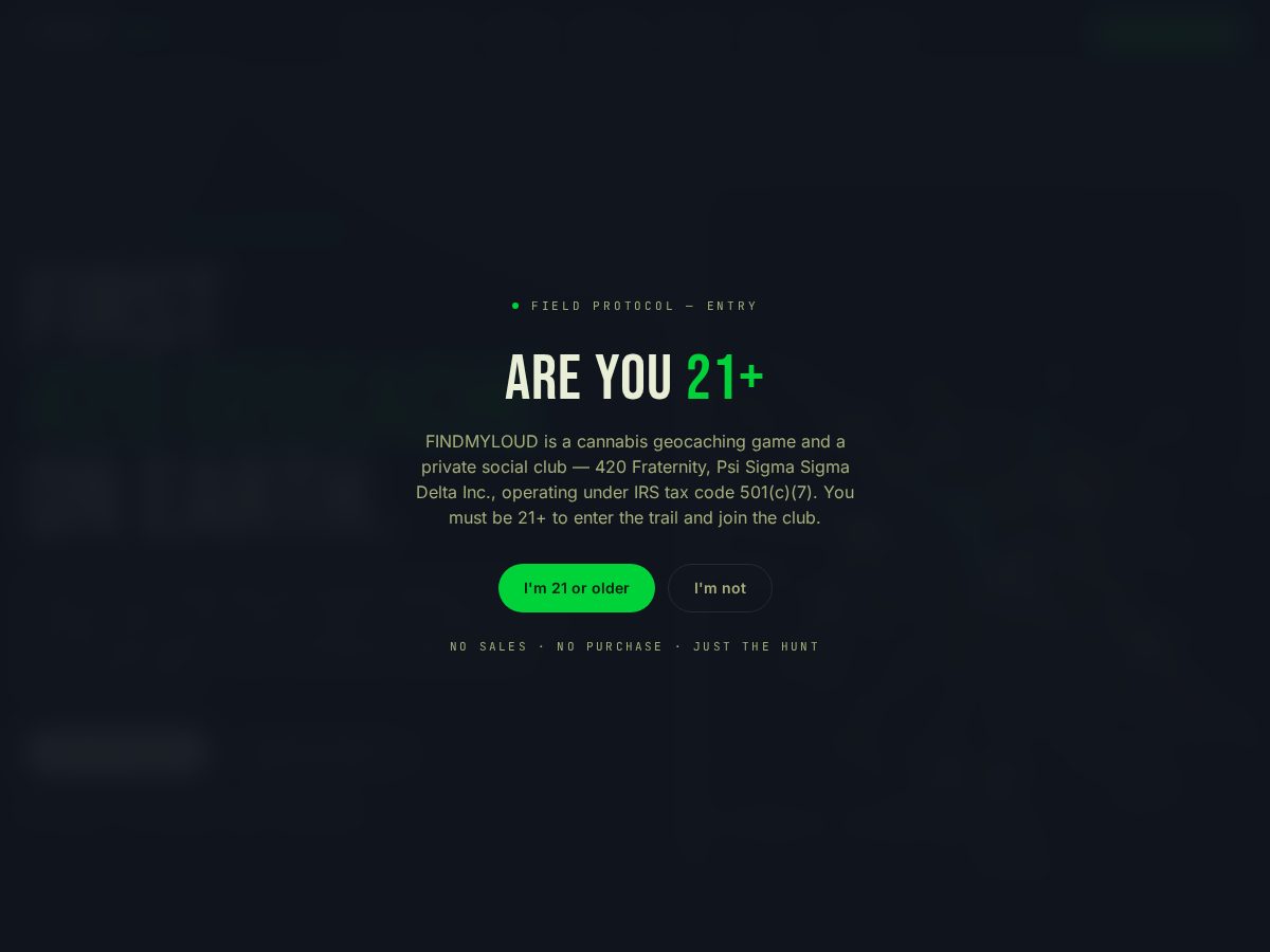 Landing-page snapshot of findmyloud.com