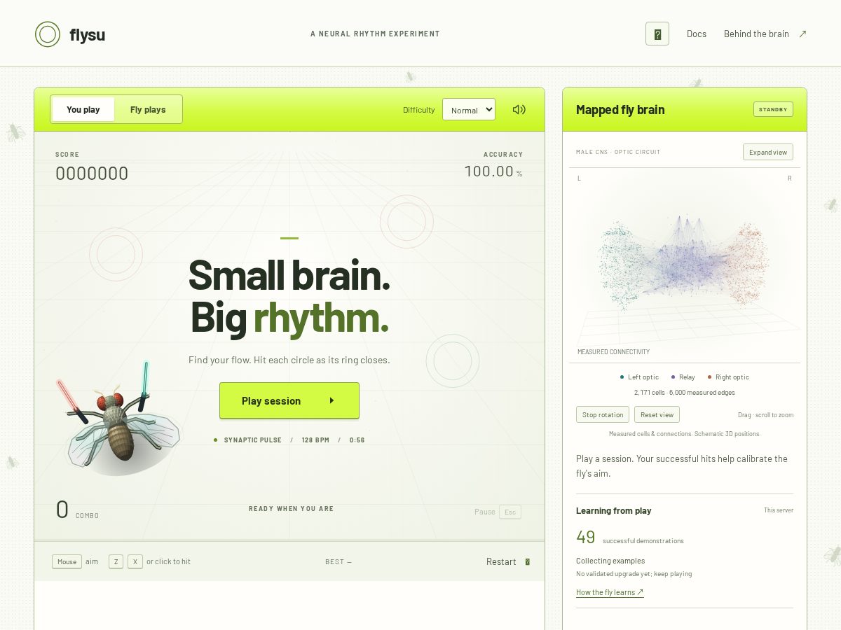 Landing-page snapshot of flysu.xyz