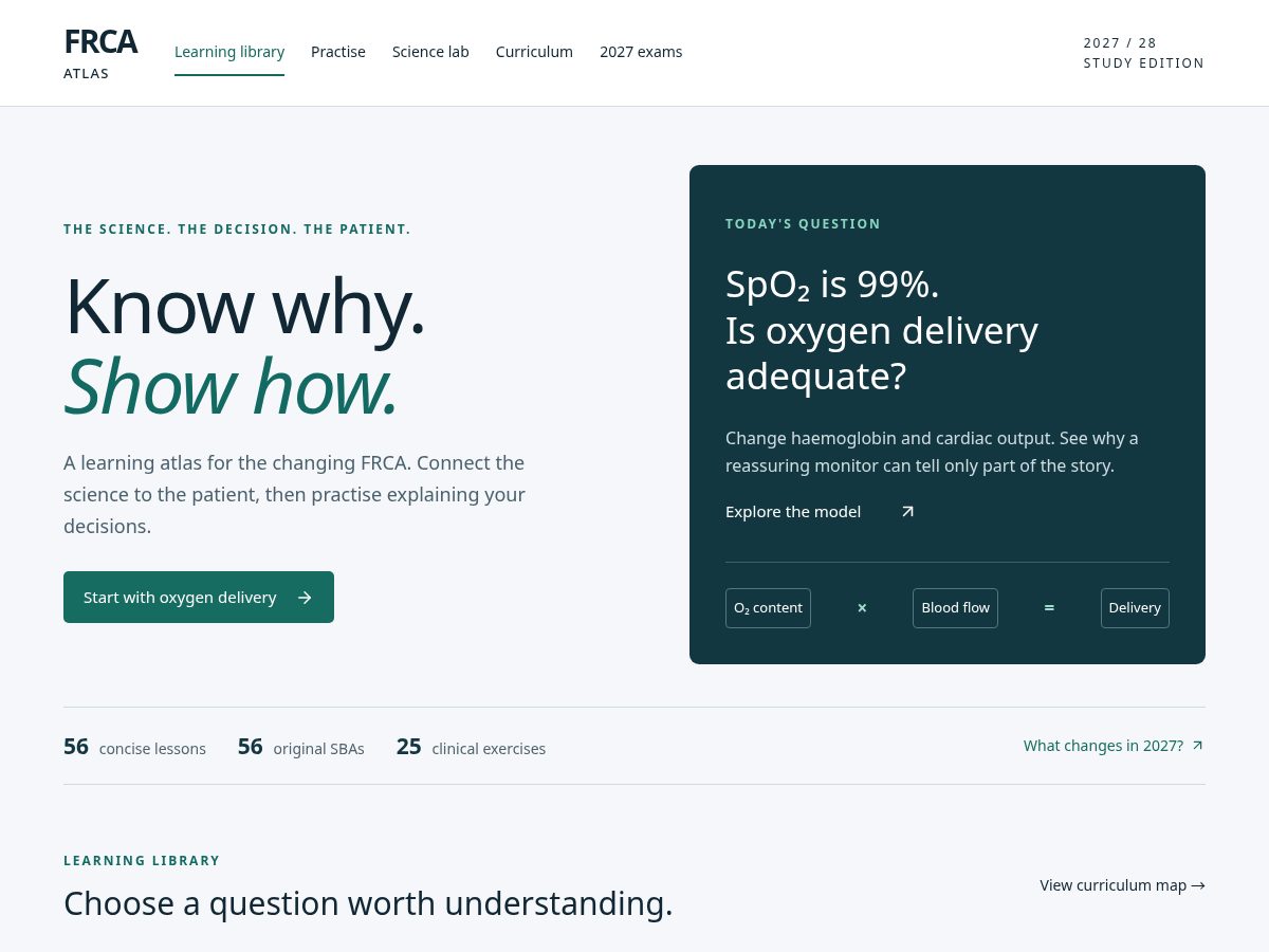 Landing-page snapshot of frcaatlas.com