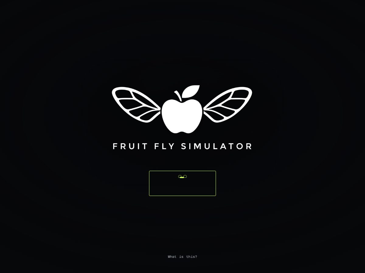 Landing-page snapshot of fruitflysimulator.com